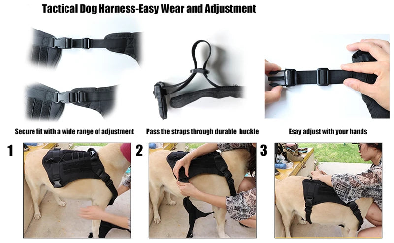 Military Tactical Dog Harness