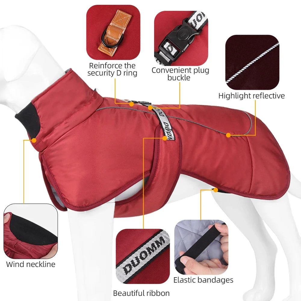 Dog Jacket Windproof Winter Warm